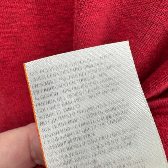 Superdry T-Shirt Mens Medium Red Short Sleeve Varsity Logo Front 03 Back Tee - Picture 8 of 9